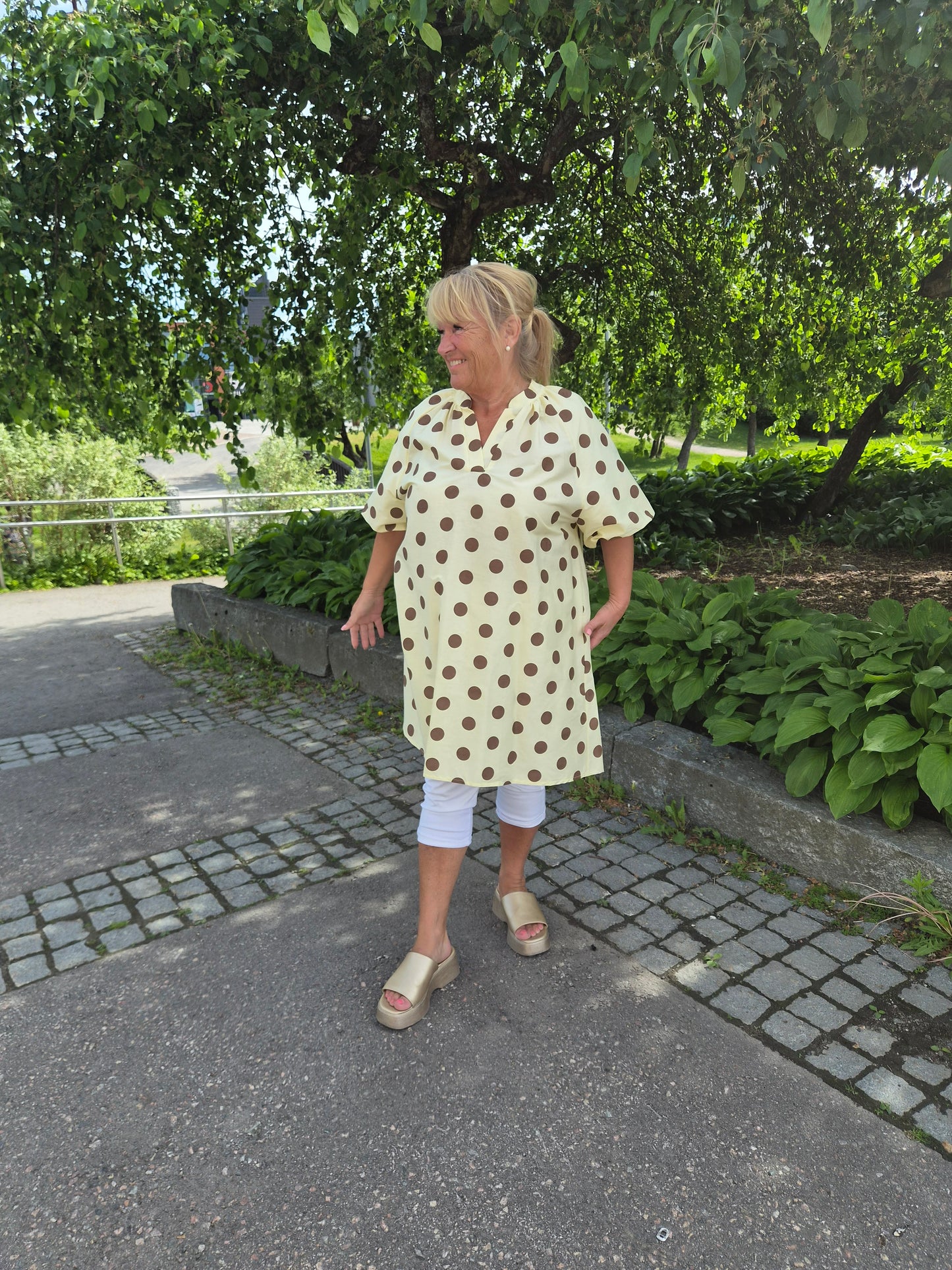 Oversize pallotunika keltainen