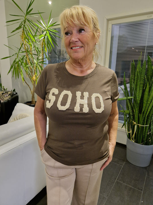 T-paita SOHO tumma ruskea