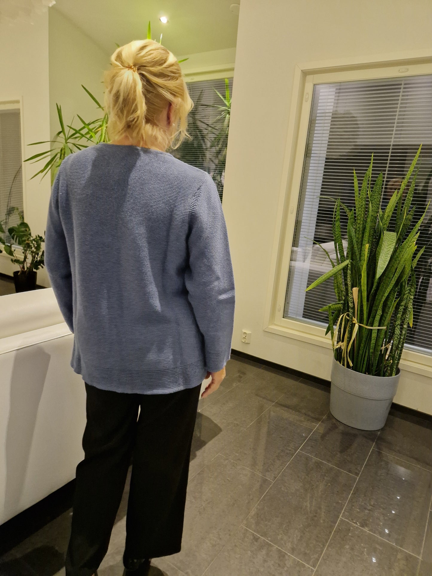 Puuvillaneule  sininen