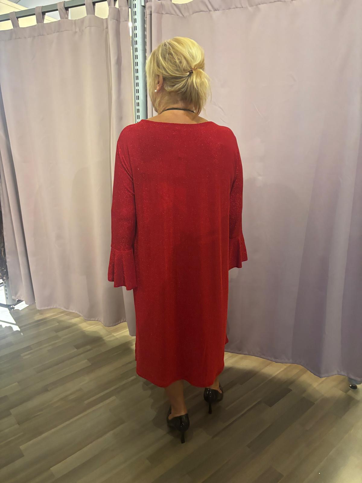 Lurex mekko punainen