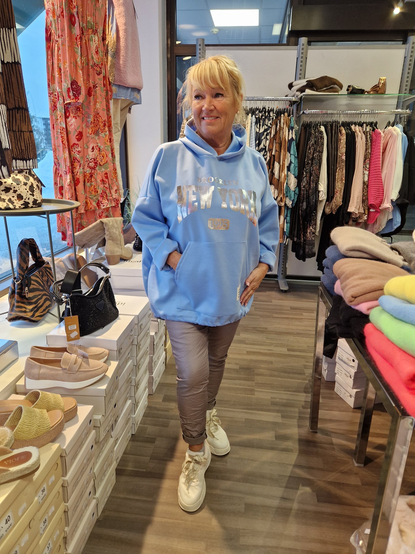 NewYork huppari  plussize  sininen