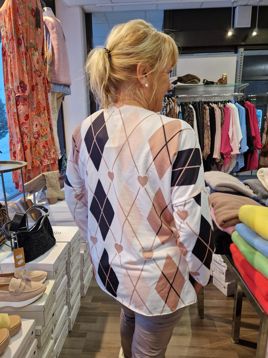 Keväinen ruutupusero musta