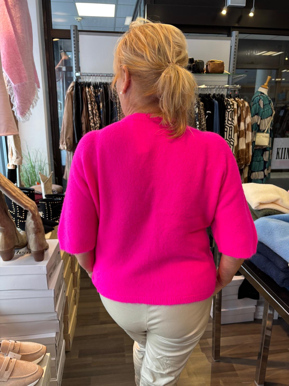 Alpakka-sekoite neule pinkki