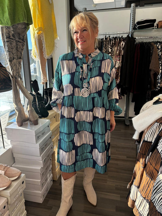 Ruutu mekko siniturkoosi