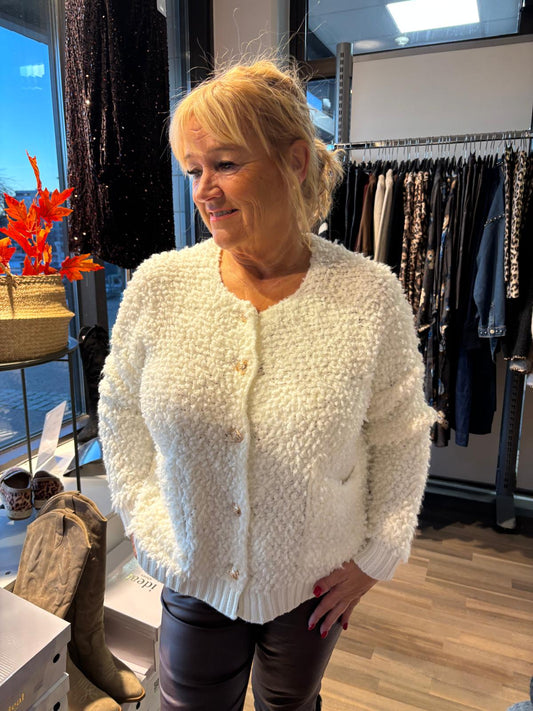 Pörrö jakku  luonnonvalkoinen