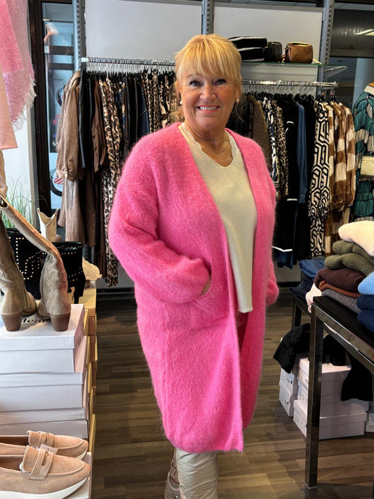 Mohair neuletakki pinkki