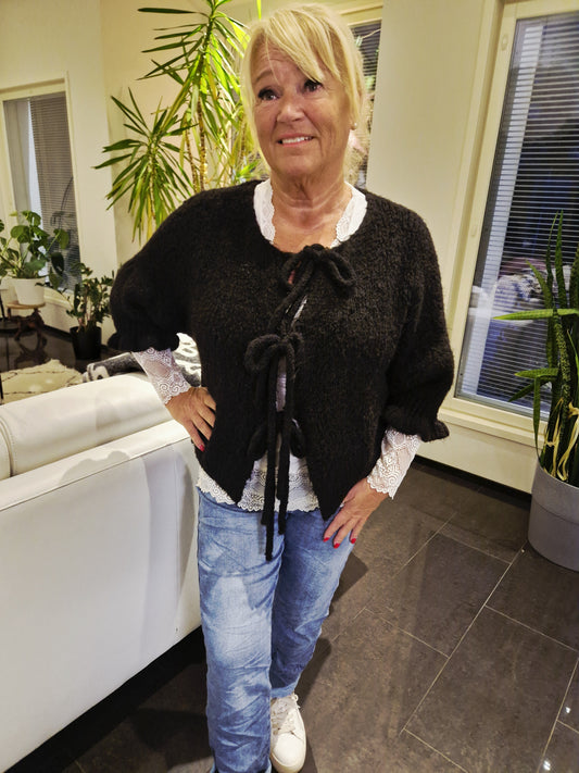 Solmuneuletakki  musta