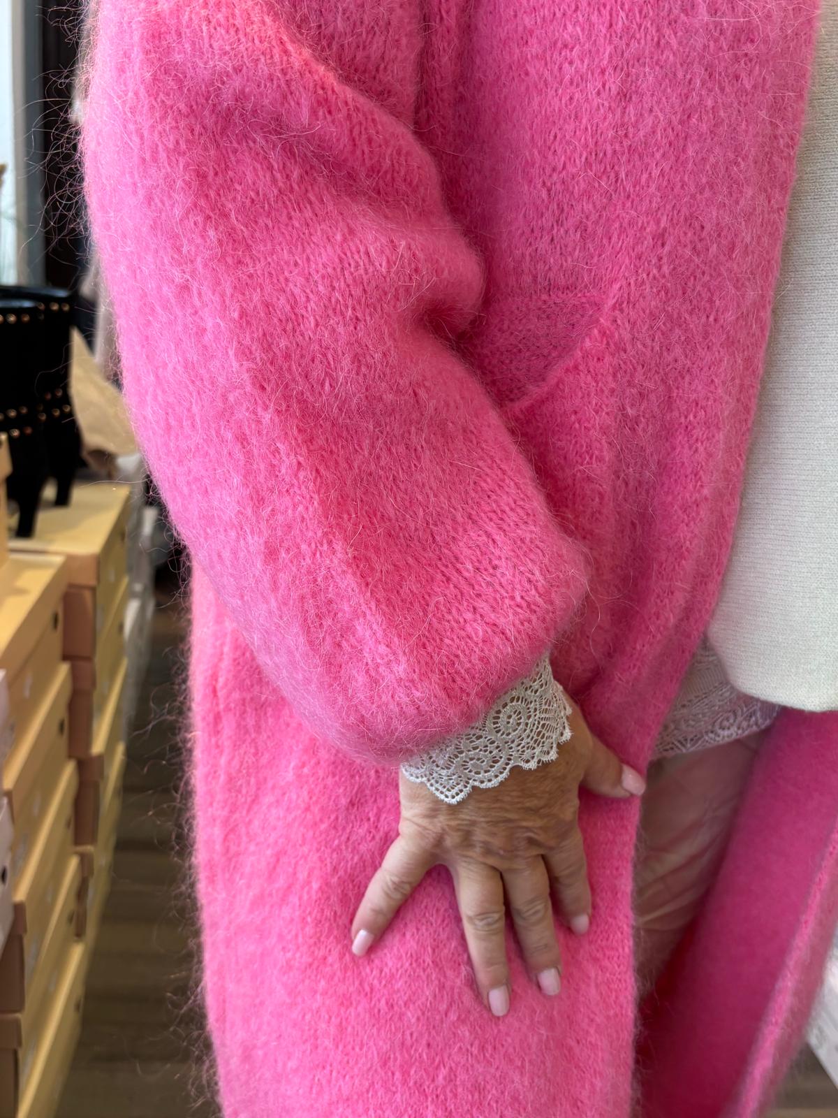 Mohair neuletakki pinkki